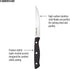 Farberware Triple Riveted Steak Knife Set, 6-Piece, High-Carbon Stainless Steel Knife Set, Razor-Sharp Steak Knife Set with Fine Edge Blades, Blac...