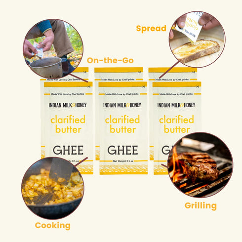 Original Grass-Fed Classic Ghee Butter by Indian Milk & Honey Handmade, Locally Sourced, Lactose, Gluten & Casein Free – Convenient & Portable Ghe...
