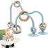 Baby Sensory Teething Chew High Chair Suction Toys for Infant Toddlers 6 12 18 24 Months, Food Grade Silicone Teether with Oak Loop Montessori Edu...