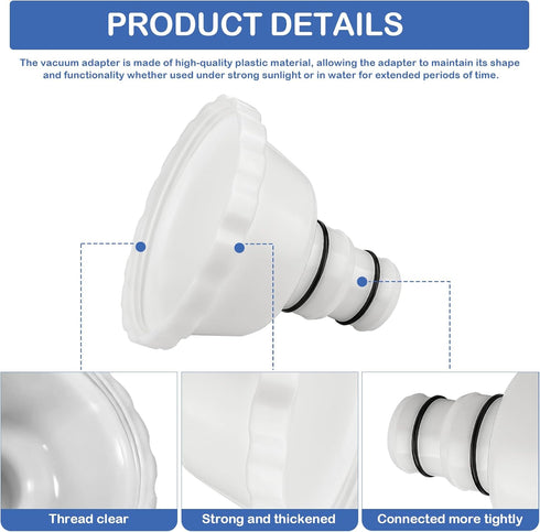 Vacuum Adapter RP/RX Skimmer Compatible with Summer Waves Above Ground Pool for 1.5" & 1.25" Hose Connection...