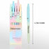 Ddaowanx Gel Pens, 5 Pcs 0.7mm Quick Dry Black Ink Pens Fine Point Smooth Writing Pens, Cute Office School Supplies Gifts for Women (5 Pcs Gradien...