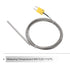 MECCANIXITY K Type Thermocouple with Plug, Meter Temperature Sensor Probe 0 to 600°C(32 to 1112°F) Stainless Steel, 5x100mm 6.6ft Wire...