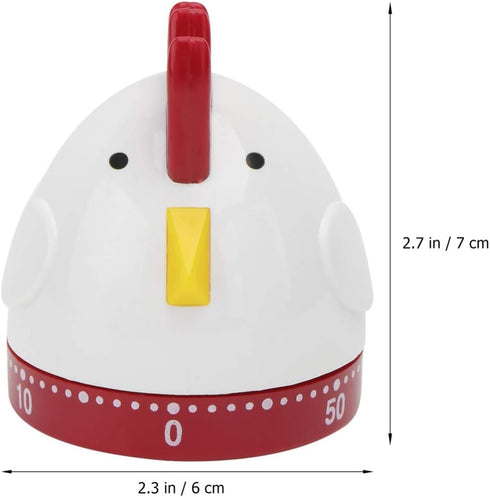 Mechanical Kitchen Timer, Cute Rooster Timer for Kids, Wind Up 60 Minutes Manual Countdown Timer for Classroom, Home, Study and Cooking...