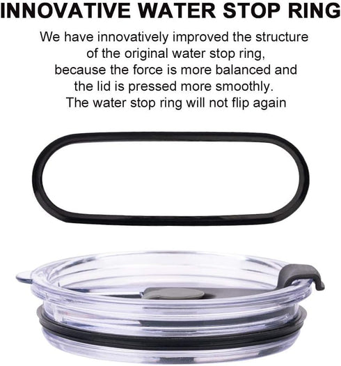 koodee 30 oz Tumbler Lids, Fits for 30Oz YETI Rambler, Ozark Trail and More, 2 Pack Spill-proof Lids,Covers for 30 Ounce Tumbler,Cup (White)...