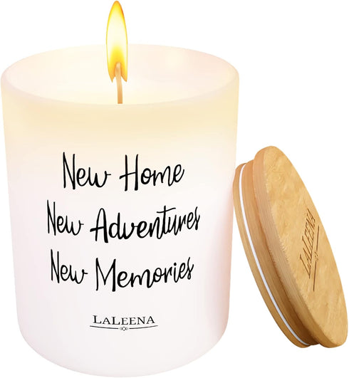 House Warming Gifts for New Home - Housewarming Gifts for New House - Scented House Warming Candle – Glass Jar Candle Gift with 100% Organic Soy W...