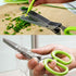 Herbal Scissors Stainless Steel 5 Blade Kitchen Scissors Mince Fresh Herbs & Leafy Greens Kitchen Gadgets Herb Cutter whit Cleaning Comb (Green)...