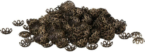 800Pcs Flower Filigree Bead Caps Spacer Beads Metal Flower Hollow Caps for DIY Jewelry Making Crafts Supplies...
