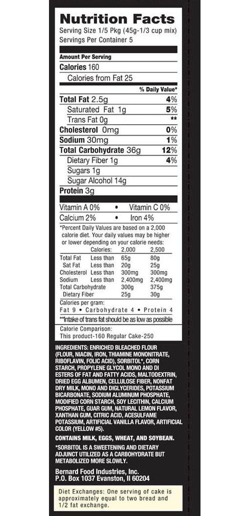 Sweet 'N Low Lemon Cake Mix...