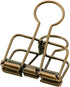 Hollow Out Paper Binder Clip Invoice Bill Clip Office Supplies Pack of 10 (S, Bronze)...