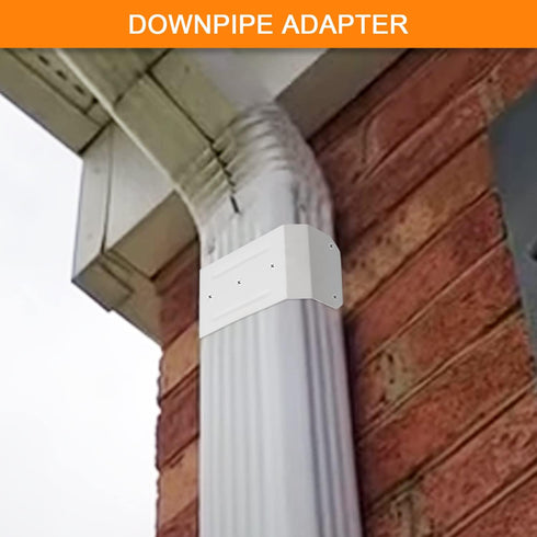 Downspout Adapter Gutter Pipe Clip Hidden Bracket 3x4 White Set of 2...