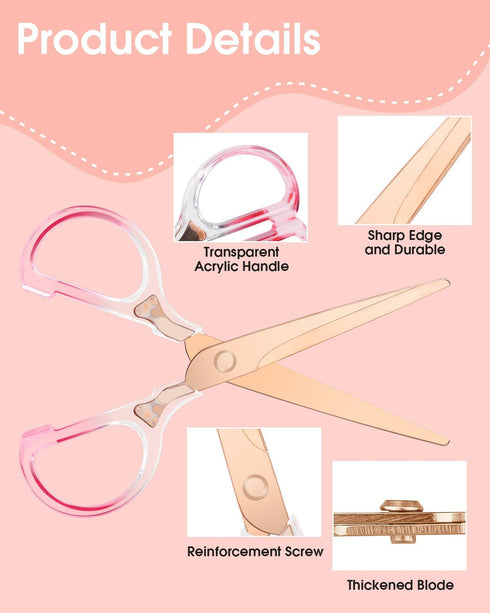 Scissors, Clear Acrylic Stainless Steel Scissors,Office Professional Shears for Home School Office DIY Craft Sewing Fabric Cutting General Use?2PC...