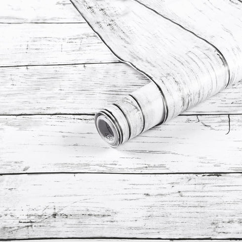 Arthome Peel and Stick Wallpaper, Wood Contact Paper, Self Adhesive, Easy to Clean, Vinyl Film for Furniture Countertop, Distressed Plank Grain Vi...