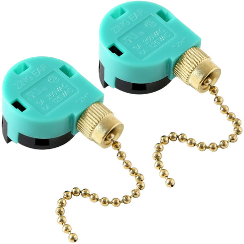 Ceiling Fans Switch Zing Ear ZE-268S6, 3 Speed 4 Wire Pull Chain Cord Appliances Switch Speed Control Replacement Parts Compatible with Hunter Cei...