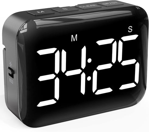 VOCOO Magnetic Kitchen Timer for Cooking with Count Up Countdown, Digital Timer Battery Powered with Large Display, 2 Brightness and Volume Levels...