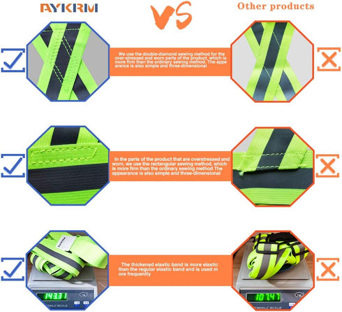 AYKRM 9 color High Visibility Reflective Vest Running Gear High Vis Adjustable Safety Vest...