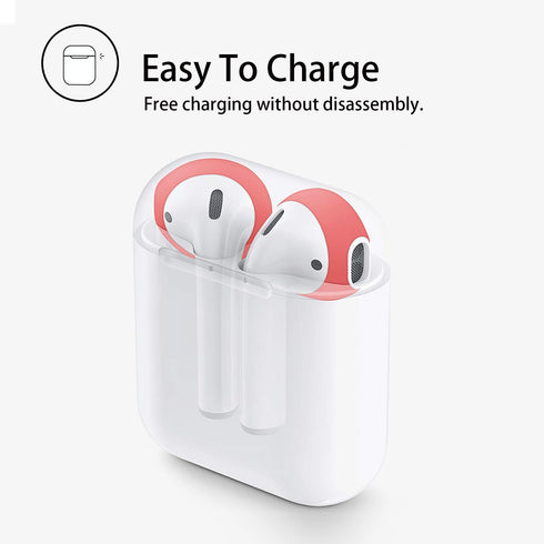 (Fit in Case)Silicone Protecitve Tips Ear Skins and Covers Replacement Anti Slip Soft eartips Compatible with Apple AirPods 1 & 2 or EarPods Headp...
