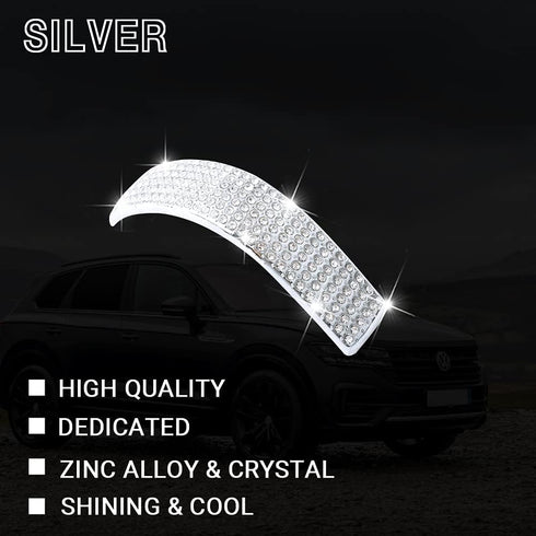 1797 for VW Volkswagen Accessories Bling Jetta Passat Tiguan Golf Atlas Touareg Arteon Eos Gear Shift Knob Cover Trim Parts Sticker Silver Crystal...