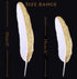 BABEYOND 42 Pcs 1920s Gatsby Gold Dipped Feather Natural Décor Glitter Feather for 20s Party Decoration Wedding Decoration (White & Gold)...