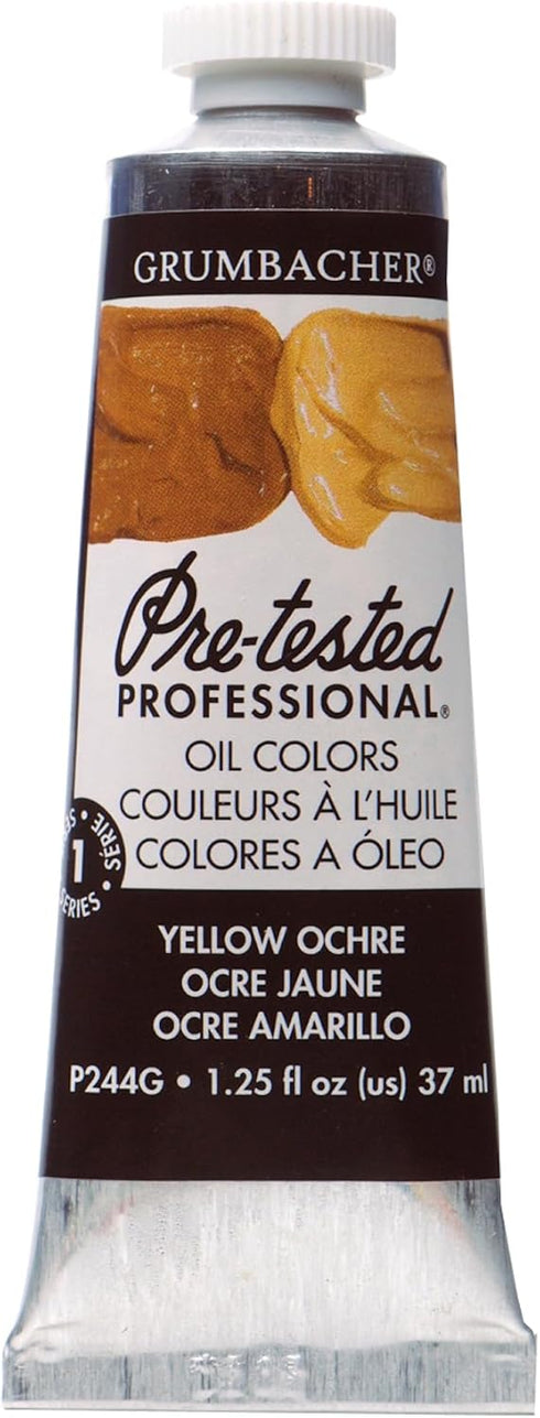 Grumbacher Pre-Tested Oil Paint, 37ml/1.25 Ounce, Yellow Ochre (P244G)...