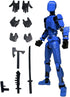 Titan 13 Action Figure, Action Figures, T13 Action Figure 3D Printed Robot Multi-Jointed Movable, Desktop Decorations for Game Lovers (Blue)...