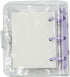 Cute 3-Ring Binder Cover Notebooks Mini Clear Transparent PVC Cover Protector Notebook Snap Button Closure Loose Leaf Folder DIY Journal Notebook ...