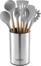 Stainless Steel Kitchen Utensil Holder, Kitchen Caddy, Utensil Organizer, Round Shape Utensils Crock, 7" by 4.3" (utensils not included)...