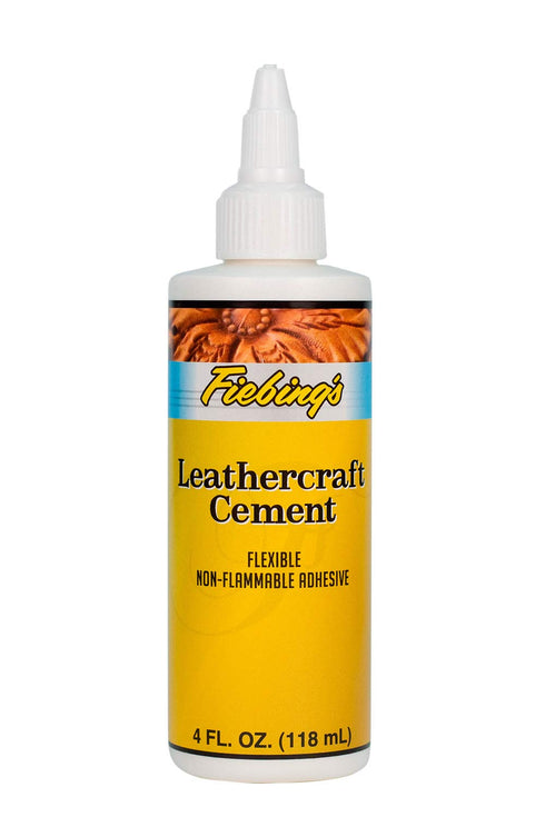 Fiebing's Leathercraft Cement - Leather Glue (4oz) - Quick Drying, High Strength, Flexible Adhesive w/Permanent Bonding for Craft or Repair for Le...