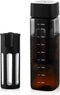 Bincoo 480ml Portable Cold Brew Cup with Removable Filter&Clean Brush, Tritan Plastic Iced Coffee Maker, Rectangle Small Iced Coffee Cups with Sca...