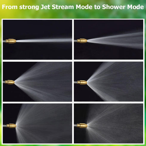 Garden Hose Nozzle Sprayer Heavy Duty Metal Brass Nozzle High Pressure Water Hose Nozzle Adjustable Spray Gun for Watering Plants,Lawn and Patio C...