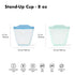 OXO Tot Silicone Reusable Bags – 2 Piece Cup Set - Opal and Dusk...