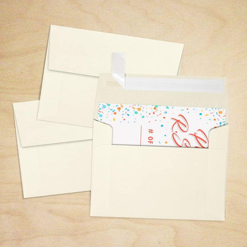 LUXPaper 4Bar A1 Invitation Envelopes | Peel & Press | 3 5/8" x 5 1/8" | Natural Linen | 80lb. Text | 50 Qty...