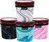 4 Pack Pint Size Ice Cream Sleeves Cozy Neoprene Cover with Spoon Holder (Marble)...