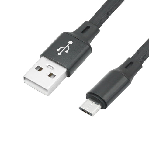 Short Micro USB Fast Charging Cable 0.9in, Flat Cord USB A to Micro USB Charging and Data Sync Cable, Portable Buckle Design,for Power Bank, Phone...