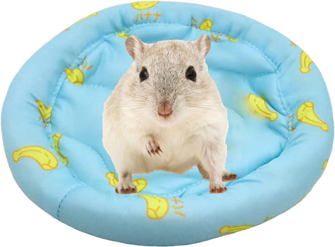 1 Pc Circular Summer Cooling Hamster Bed, Comfortable Sleep Mat Pad Cushion for Hamster/Hedgehog/Squirrel/Mice/Rats/Squirrel/Guinea Pig and Other ...