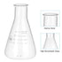 PATIKIL Erlenmeyer Flask, 150ml 5.1oz Narrow Mouth Graduated Flasks Borosilicate Glass with Printed Graduation for Lab Experiment Chemistry Scienc...