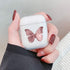 JOYLAND Clear Couple Case Cover for AirPod 1&2, Butterfly Case Crystal Clear Bright Transparent Glossy Smooth Anti-dust Flexible Protective Cover ...