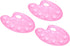 PATIKIL 10 Wells Acrylic Paint Palette, 3 Pack Painting Pallet Holder Oval with Thumb Hole Art Supplies for Painting Drawing, Pink...
