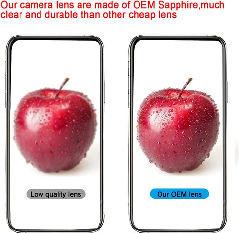 2 Set OEM Back Rear Camera Glass Lens Replacement for iPhone XR with Adhesive Preinstalled Includes Repair Tools Set...