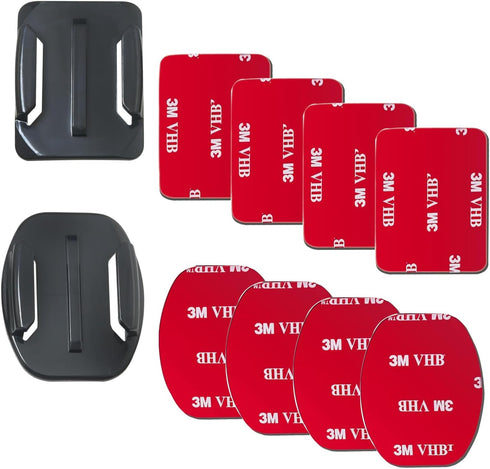 GoPro Curved Flat Helmet Base Mount with 3M Adhesive Pads for GoPro, Action Camera...