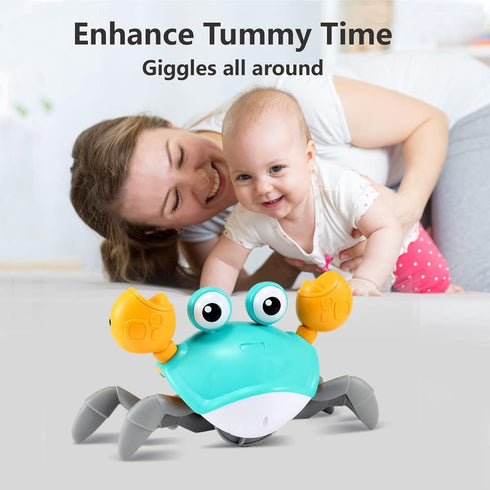 control future Crawling Crab Baby Toy - Infant Tummy Time Toys 3 4 5 6 7 8 9 10 11 12 Babies Boy 3-6 6-12 Learning Crawl 9-12 12-18 Walking Toddle...