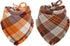 Fall Dog Bandana Autumn Thanksgiving Plaid Reversible Triangle Bibs Scarf Accessories for Dogs Pets...