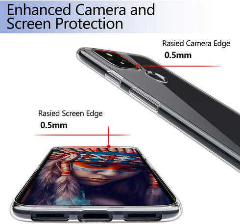 SNOSHO for Google Pixel 5 Clear Case, Slim Thin Silicone TPU Flexible Soft Gel Lightweight Anti-Scratch Shockproof Protective Case Cover for Pixel...
