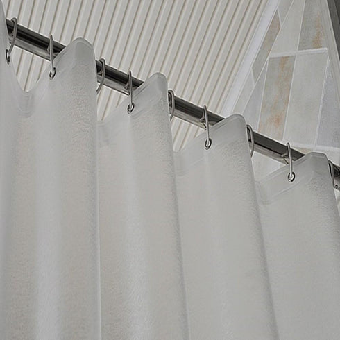 AooHome 72 Wx66 L inch Short Shower Curtain Liner, Frosted Eva Shower Curtain with Magnets, Water Repellent, Semi Transparent...