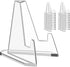Card Display Stand, 20 Pack Small Easel Stand, Acrylic Picture Holder Stands, for Challenge Coin Graded Card Sports Card Trading Card PSA Card Bas...