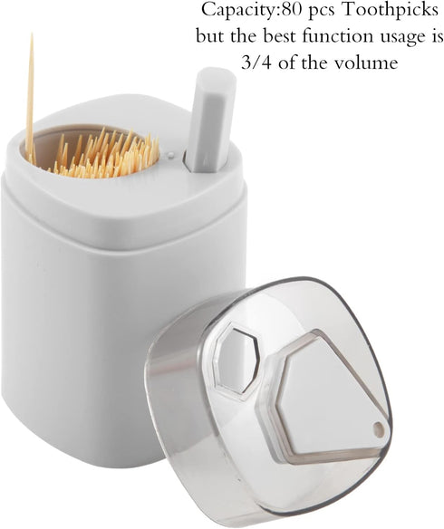 Avesfer 3 PCS Toothpick Holder Dispensers with 900 PCS Toothpicks Pop-Up Automatic Tooth Pick Dispenser for Kitchen Restaurant Thickening Containe...