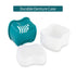 Annhua Retainer Cleaning Case Partial Denture Case, Large Retainer Cleaner Case with Strainer, ABS Travel Denture Cups for Soaking Dentures and Fa...