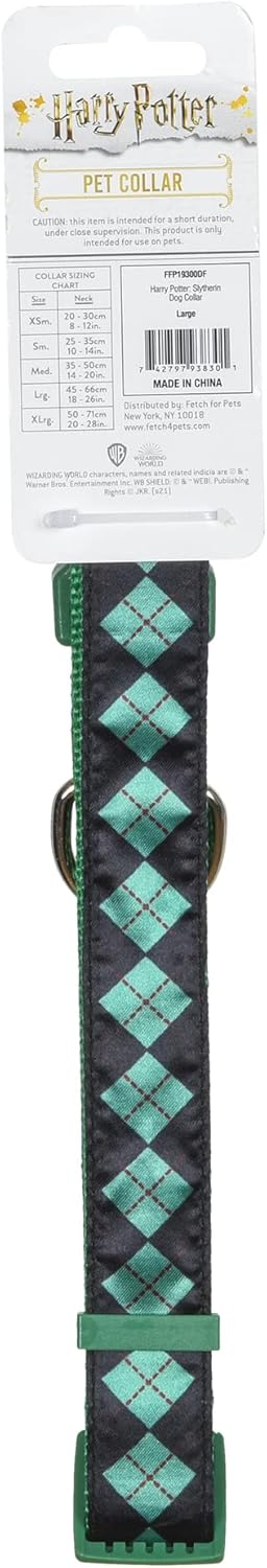 Harry Potter Slytherin Dog Collar in Size Small | Small Dog Collar, Harry Potter Dog Collar | Harry Potter Dog Apparel & Accessories for Hogwarts ...