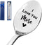 I Love You More Funny Engraved Stainless Steel Spoon,Best Women Men coffee Tea Spoon Gift,Valentines Christmas Birthday Father's Day Spoon Gift fo...
