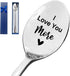 I Love You More Funny Engraved Stainless Steel Spoon,Best Women Men coffee Tea Spoon Gift,Valentines Christmas Birthday Father's Day Spoon Gift fo...
