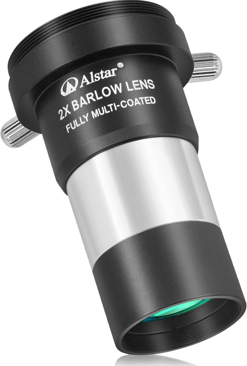 Alstar 1.25" 2X Barlow Lens MultiCoated Metal with M42x0.75 Thread Camera Interface for Telescopes...